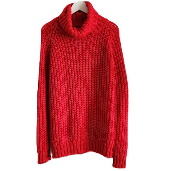 Michael Tyler Collections oversized red turtleneck sweater - Picture 1 of 8